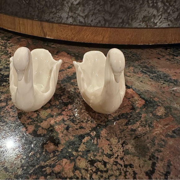 Lenox Swan Open Back Ring Holder Figurines Wedding Cake Topper Set (TWO Swans) - Picture 6 of 6